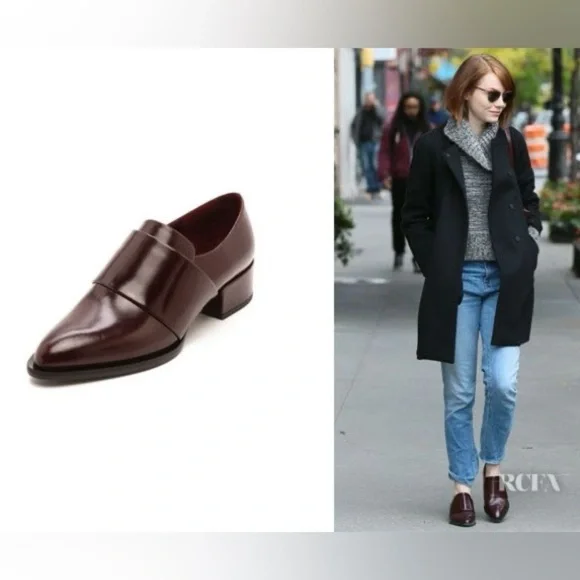 Vince Women’s Yaeger Oxblood Pointed-Toe Loafers Dress Shoes Size 6M US - Picture 3 of 17